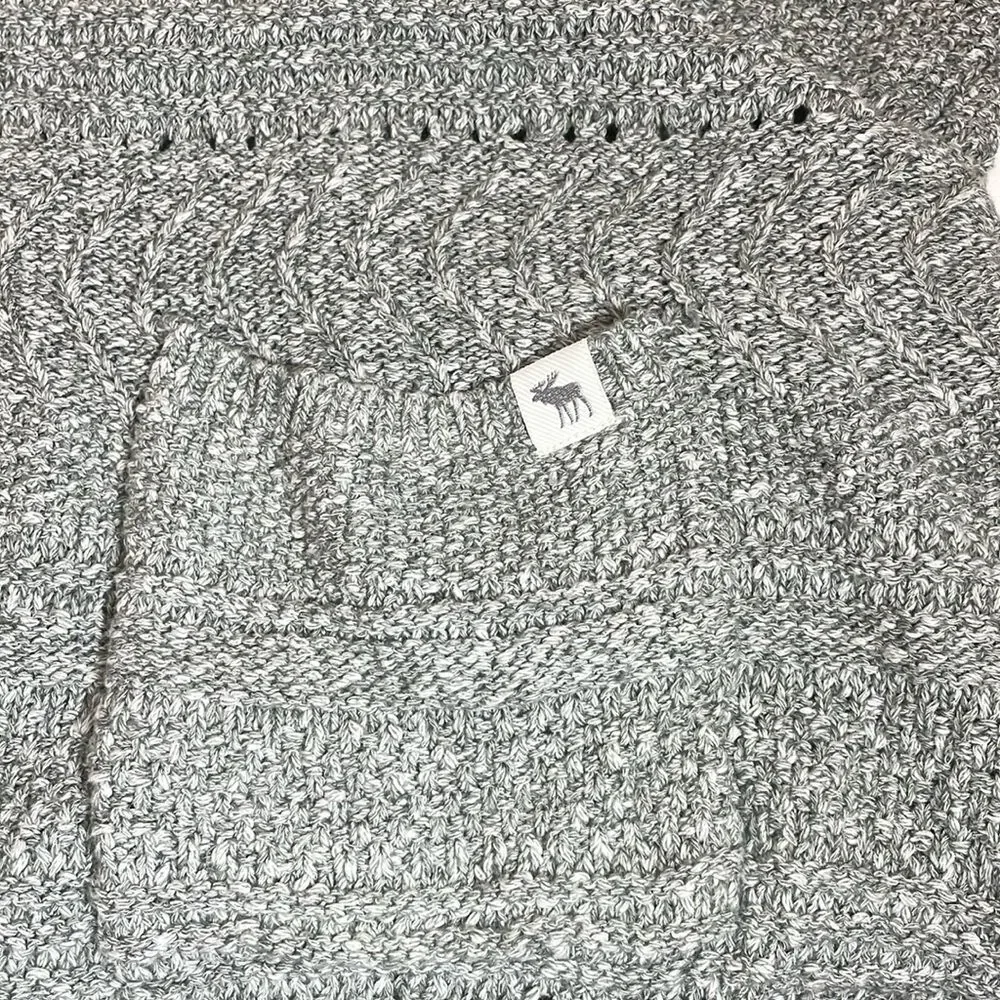 Abercrombie & Fitch Kids Gray Knit Open Cardigan/Duster w Hood Size 15/16 - Picture 2 of 6